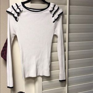 Bebe white and black shirt